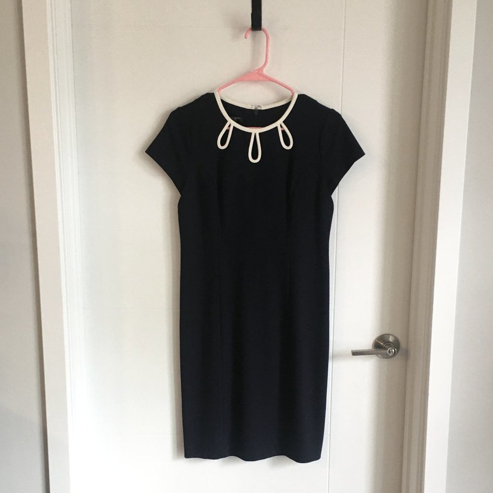 Navy Blue Talbot's Petite Sheath Dress